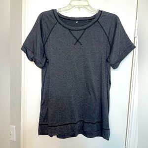 Charcoal grey active top